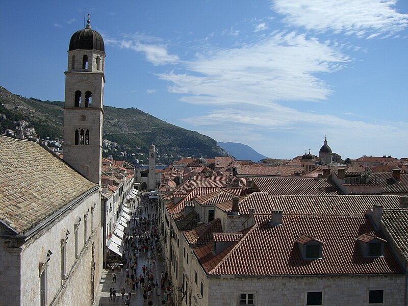 Kroatien zwischen Inseln der Adria und Zagreb hier die Altstadt von Dubrovnik