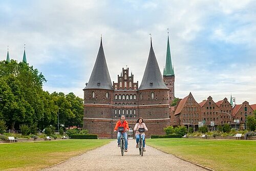 Radfahrer in Lübeck