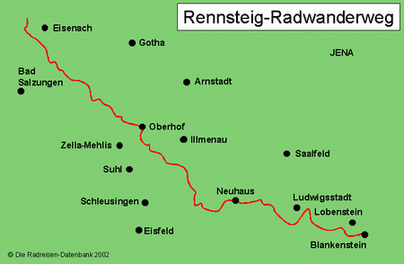 Karte von Rennsteig