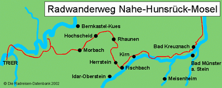 Karte von Nahe-Hunsr&uuml;ck-Mosel