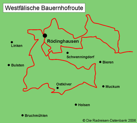 Karte von Westf&auml;lische Bauernhofroute