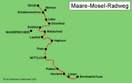 Karte von Maare-Mosel-Radweg