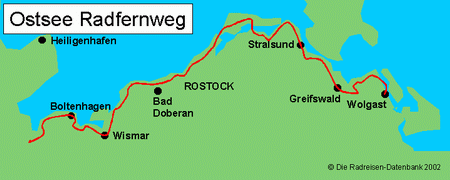 Karte von Ostsee-K&uuml;sten-Radweg (Abschnitt Ost)