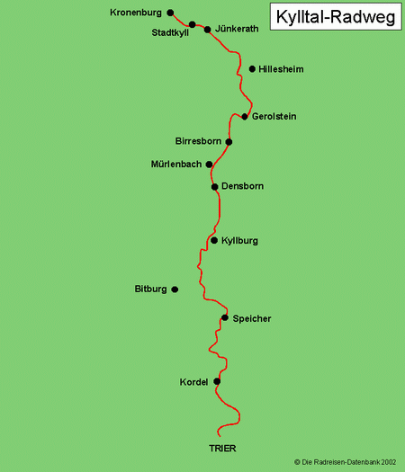 Karte von Kylltal-Radweg