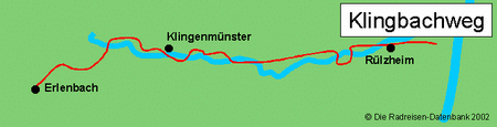 Karte von Klingbach-Radweg