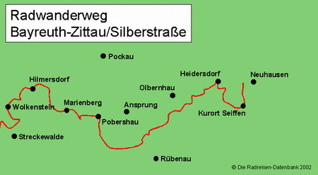 Karte von Bayreuth-Zittau/Silberstra&szlig;e