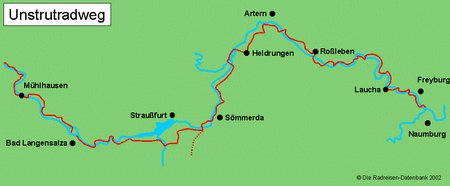 Karte von Unstrutradweg