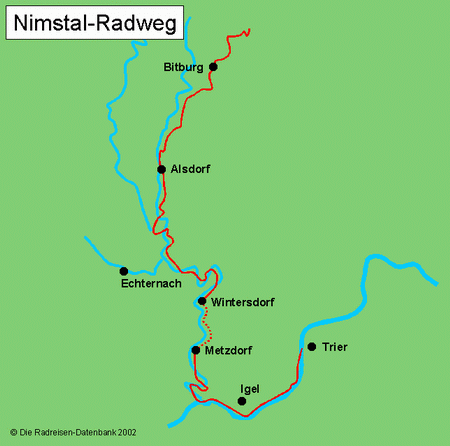 Karte von Nimstal-Radweg