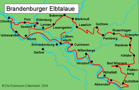 Karte von Brandenburger Elbtalaue