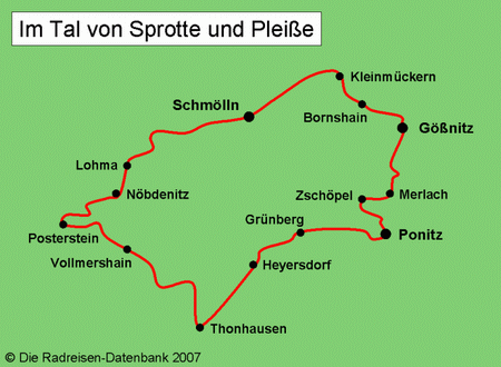 Im Tal von Sprotte und Pleiße - alle Radwege in Thüringen bei www