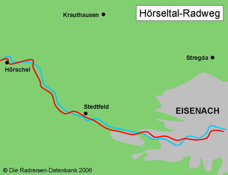 Karte von H&ouml;rseltal-Radweg