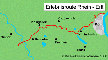 Karte von Herkules-Radweg