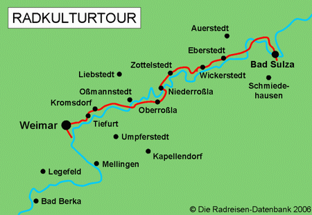 Karte von Radkulturtour