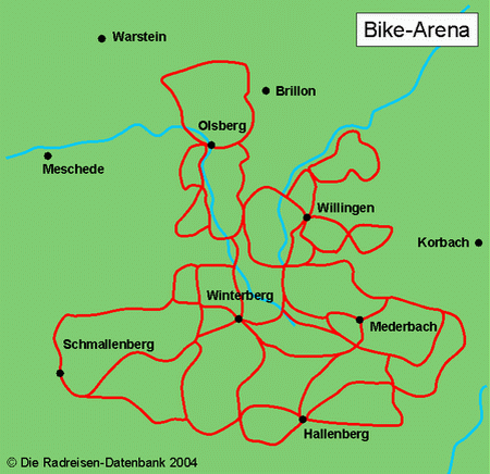 Karte von Kleeblatt-Touren