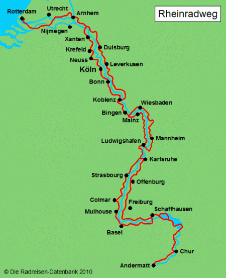 Karte von Osterburgroute