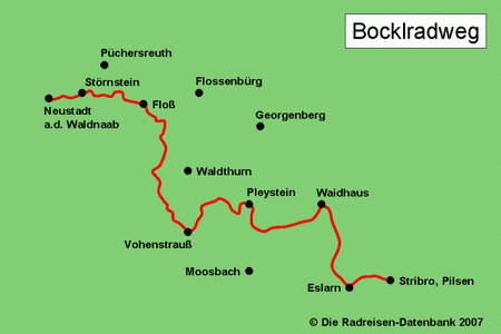 Karte von G&ouml;&szlig;weinstein-Radweg