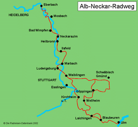 Karte von Niedtal-Radweg