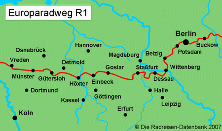 Karte von M&uuml;hlen & Korn Route