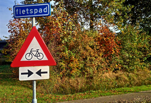 Radwege in Holland gut gekennzeichet