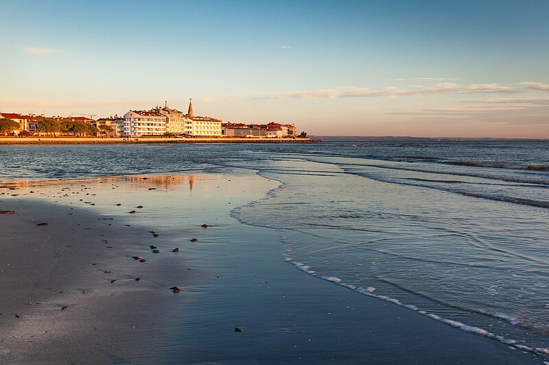 Blick auf das Meer in Grado