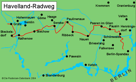 Havelland Radweg in Brandenburg, Deutschland
