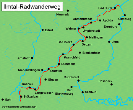 Ilmtal-Radwanderweg in Thüringen, Deutschland