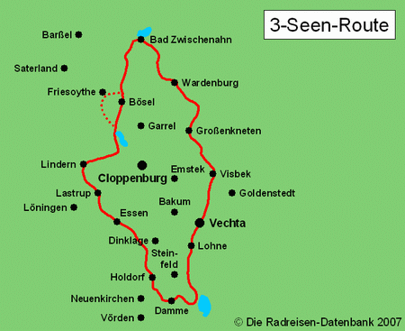 3-Seen-Route in Niedersachsen, Deutschland