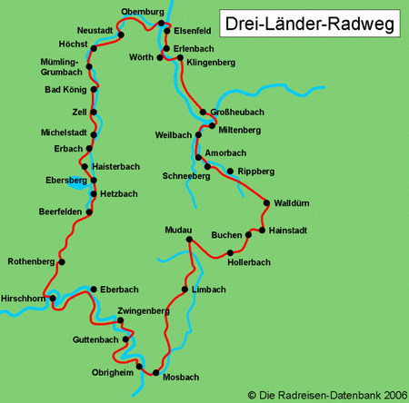 3-Länder Radweg in Bayern, Deutschland