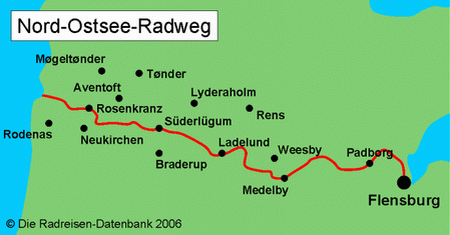 Nord-Ostsee-Radweg in Schleswig-Holstein, Deutschland