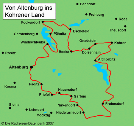 Von Altenburg ins Kohrener Land in Thüringen, Deutschland
