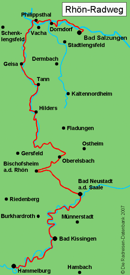 Rhönradweg in Thüringen, Deutschland