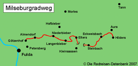 Milseburg-Radweg in Hessen, Deutschland