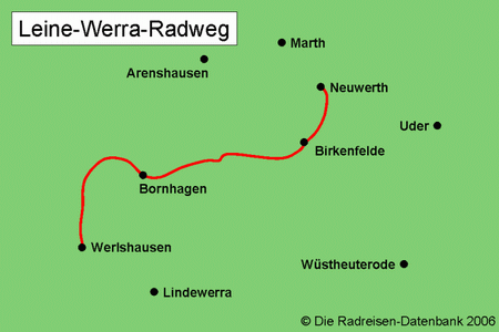 Leine-Werra-Radweg in Thüringen, Deutschland