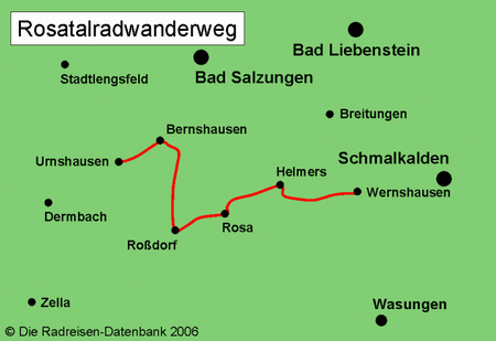 Rosatalradwanderweg / Rosatal-Radwanderweg in Thüringen, Deutschland