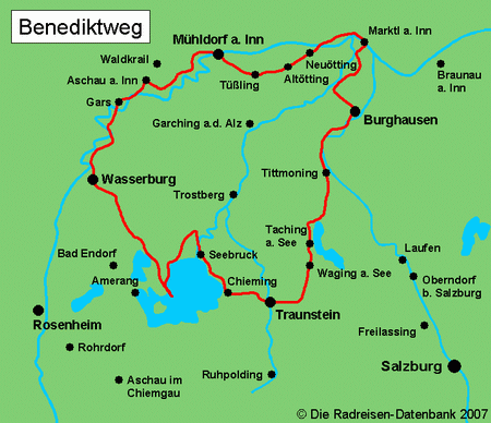 Benediktweg in Bayern, Deutschland