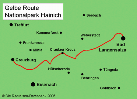 Gelbe Route Nationalpark Hainich in Thüringen, Deutschland