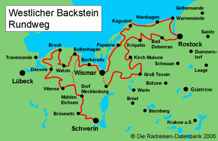 Westlicher Backstein Rundweg in Mecklenburg-Vorpommern, Deutschland