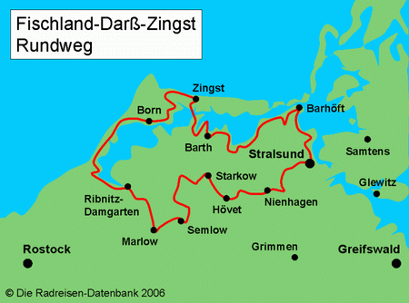 Fischland-Darß-Zingst Rundweg in Mecklenburg-Vorpommern, Deutschland