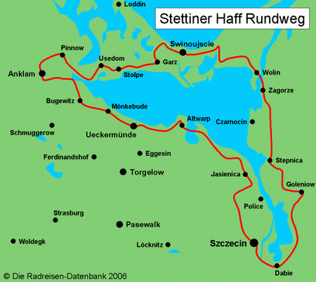 Stettiner Haff Rundweg in Mecklenburg-Vorpommern, Deutschland