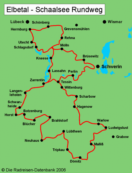 Elbetal - Schaalsee Rundweg in Mecklenburg-Vorpommern, Deutschland