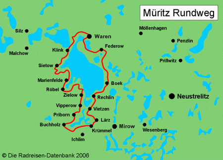 Müritz Rundweg in Mecklenburg-Vorpommern, Deutschland