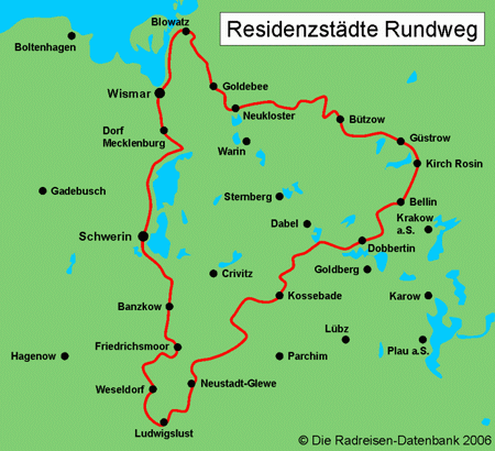 Residenzstädte Rundweg in Mecklenburg-Vorpommern, Deutschland