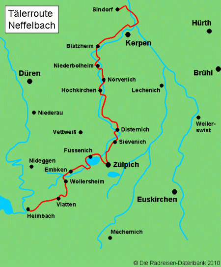 Tälerroute Neffelbach in Nordrhein-Westfalen, Deutschland
