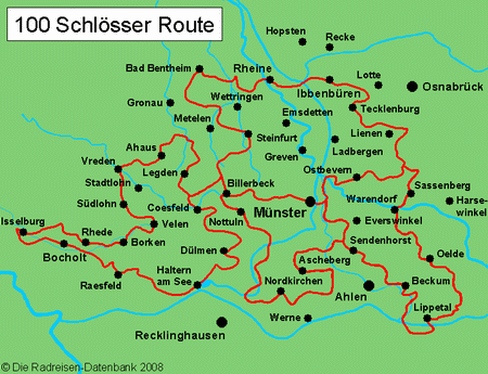 100 Schlösser Route in Nordrhein-Westfalen, Deutschland