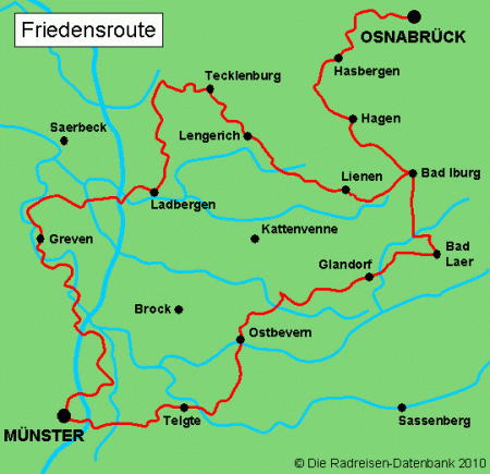 Friedensroute in Nordrhein-Westfalen, Deutschland