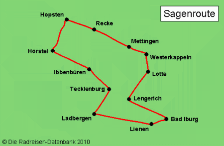 Sagenroute in Nordrhein-Westfalen, Deutschland