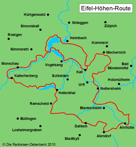 Eifel-Höhen-Route in Nordrhein-Westfalen, Deutschland