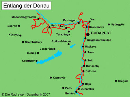 Entlang der Donau (EuroVelo® - 6) nach Budapest, Ungarn