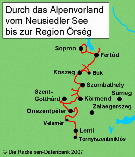 Durch das Alpenvorland vom Neusiedler See bis zur Region Örség in Pannonien, Ungarn