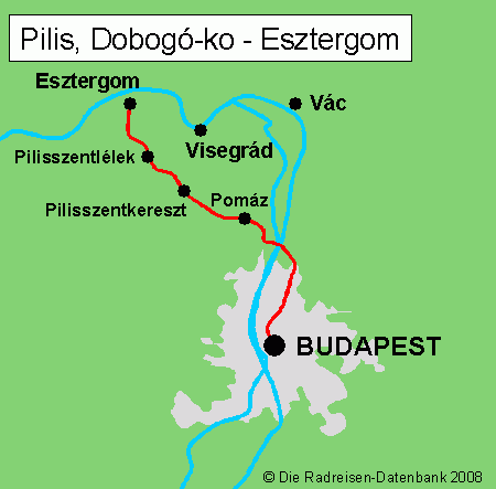 Pilis, Dobogókő - Esztergom nach Budapest, Ungarn